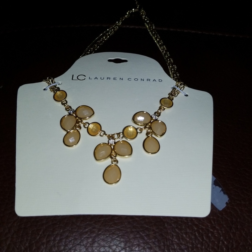 LC lauren conrad gold tone fashion necklace